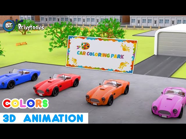 Learn Colors in a Car Coloring Park video for kids | Cartoons for Children | Colors Kids Cartoons