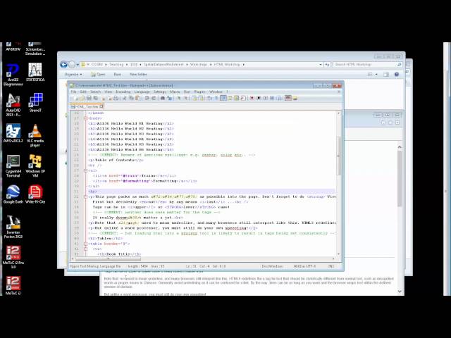 Explaining the HTML test file