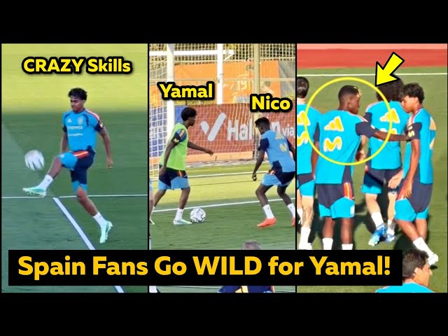Yamal Causes MADNESS with Skills in Spain First Training Session