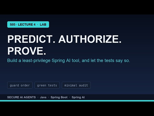 Secure AI Agents: Build a Least-Privilege Spring AI Tool | S05E04