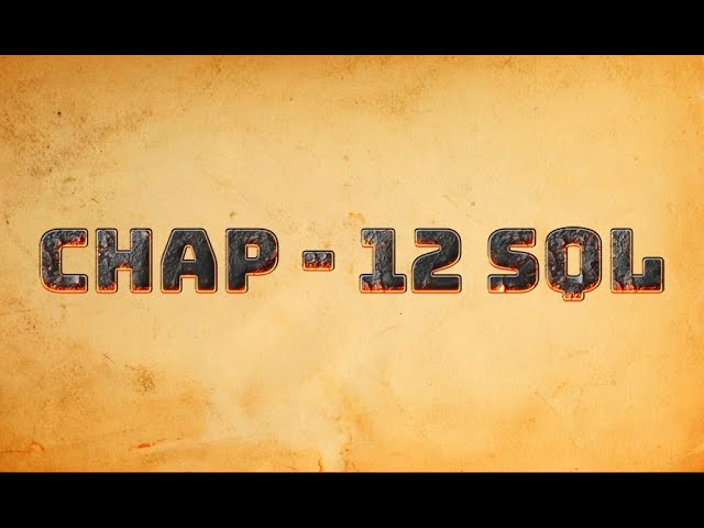 12th Std | Computer Science | Chapter 12 | Full