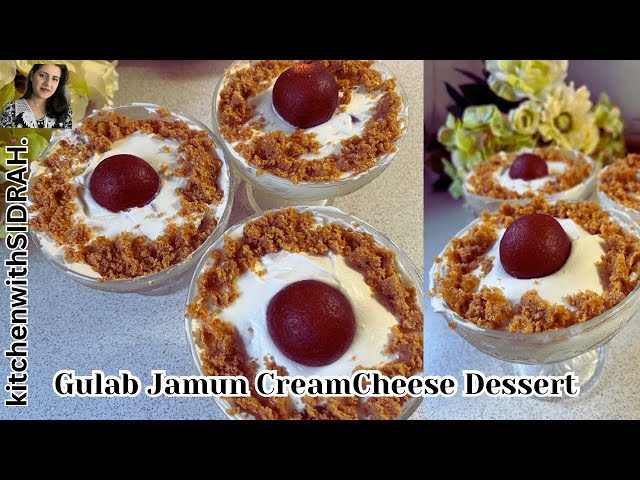 10 MINUTES GULAB JAMUN CREAM CHEESE DESSERT RECIPE | with English subtitles