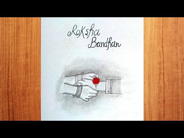 Easy Raksha Bandhan Drawing Step by Step | Rakhi Sketch for Beginners - Rakhi Drawing