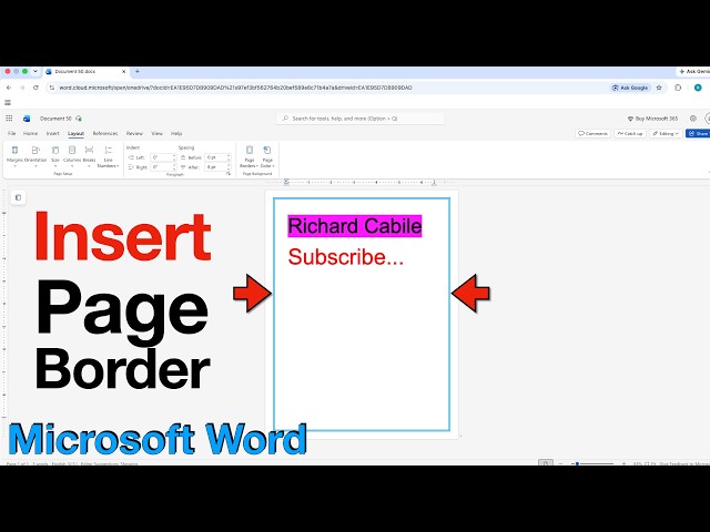 How to Insert Page Border in Word Document