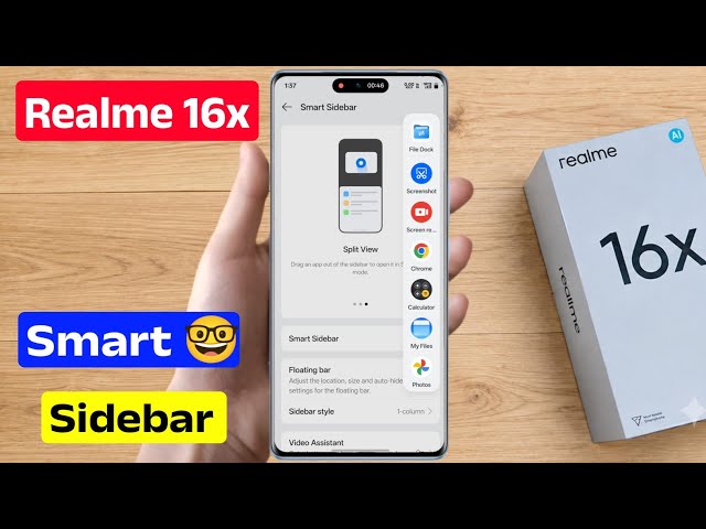 realme 16x 5g smart sidebar setting | realme 16x smart sidebar | realme 16x 5g
