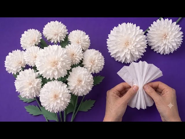 Easy DIY Tissue Paper Flower Bouquet in 5 Minutes! (Quick Craft Tutorial)