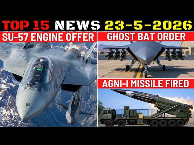 Indian Defence Updates : Agni-1 Test,Ghost Bat UCAV Order,Su-57 Engine Offer,AMCA Stealth Missile