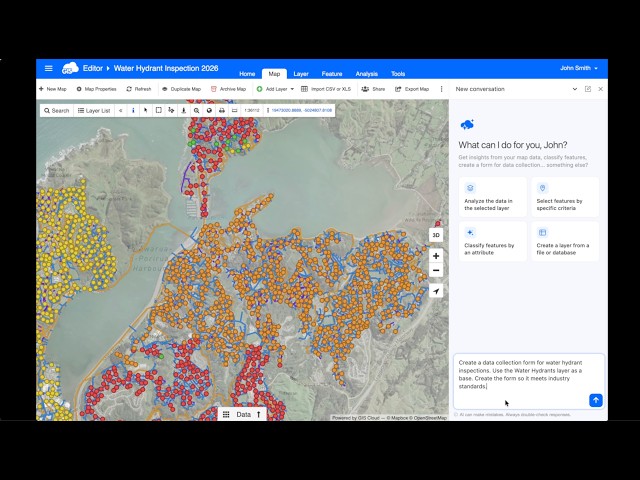 Create a data collection form using GIS Cloud AI