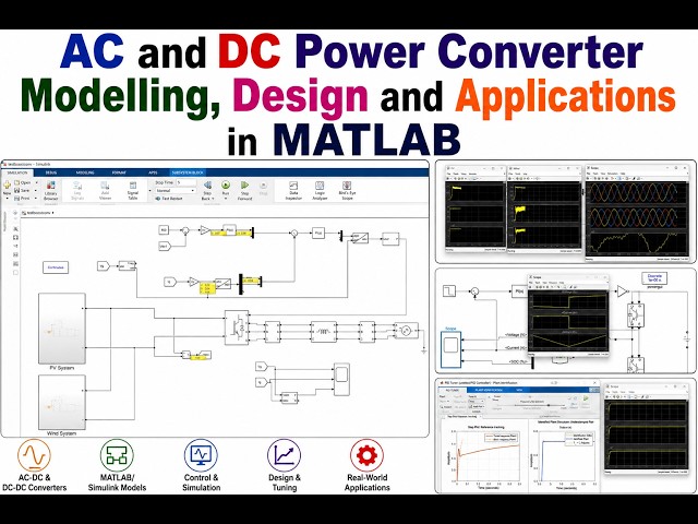 Simulation of AC and DC Power Converter Modelling, Design and Applications in MATLAB