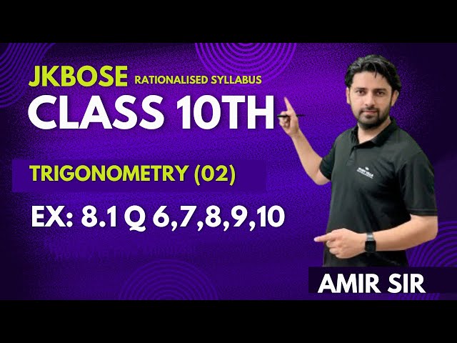 Trigonometry(02) || Ex.8.1 Q6, Q7, Q8, Q9, Q10 || Class 10th || #studyvilla #viral #education