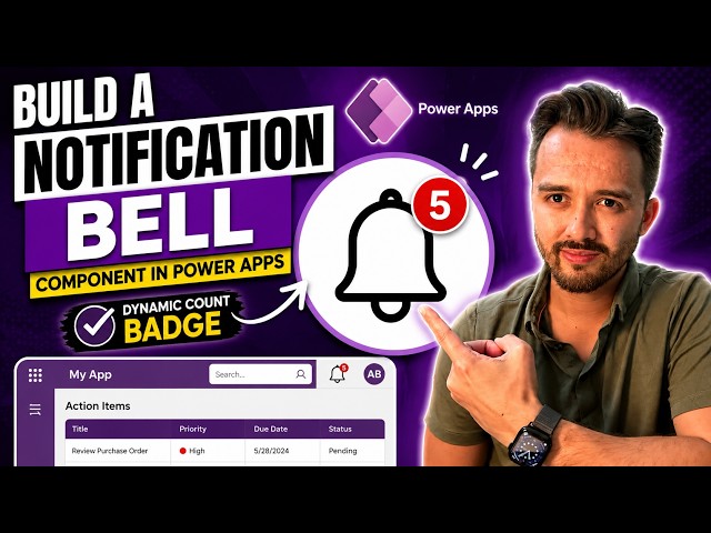 Build a Notification Bell Component in Power Apps | Dynamic Count Badge