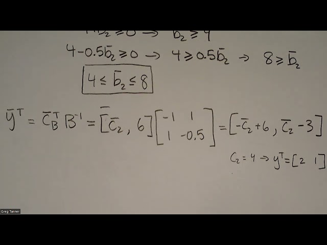 Sensitivity Analysis Example (Linear Programming)
