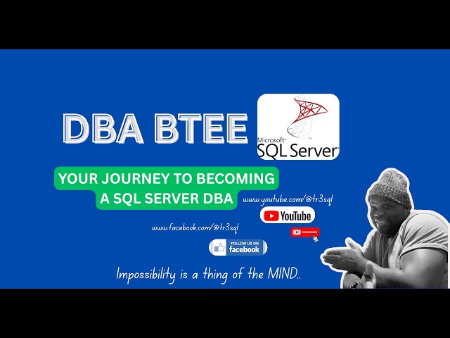 TR3 SQL DBA TRAINING INTRODUCTION