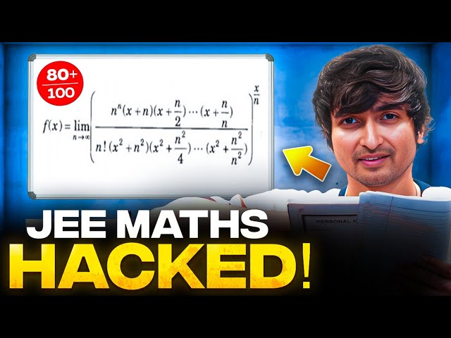 Be the GOD of JEE MATHS - Score 80+