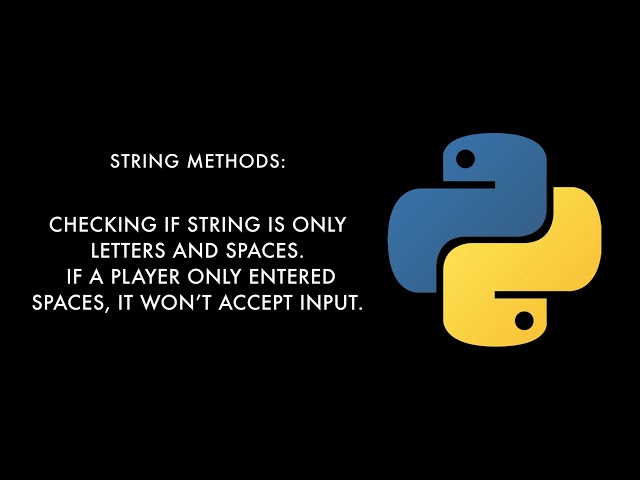 How to Use isalpha() and isspace() Together | Let's Learn Python
