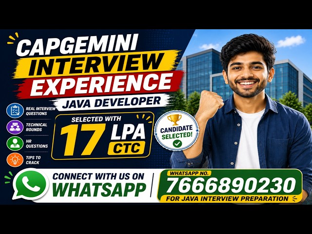 Capgemini Java Interview | Spring Boot | Microservices | Scenario based questions