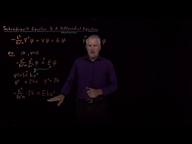 Schrödinger's Equation is a Differential Equation