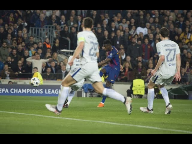 GOL DE OUSMANE DEMBELE - EL PRIMER GOL DE DEMBELE - BARCELONA VS CHELSEA 2-0 - 14/03/2018