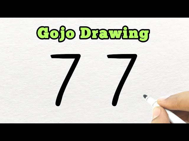 How To Turn 77 Into Gojo | Easy Gojo Drawing Tutorial for Beginners | Fun & Easy Drawing Hacks !!!