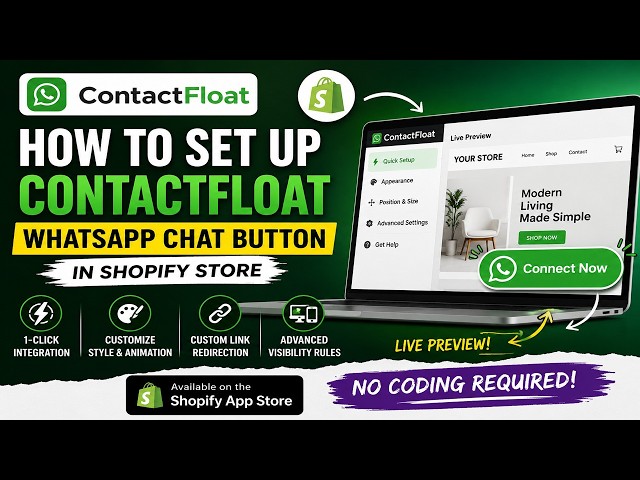 Infinity Plus1 | How to Set Up Contact Float in Shopify