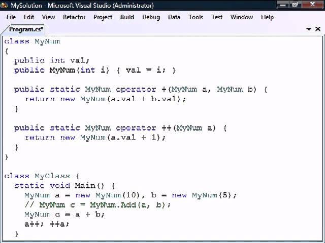 Operator overloading.FLV