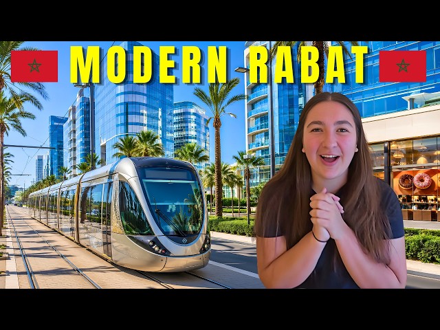 Tomamos el tranvía futurista hacia el Rabat moderno 🇲🇦 (Impresionante)