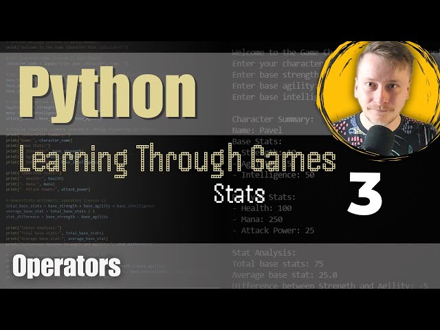 Python #3 - Operators | Game On: Learn Python from Scratch!