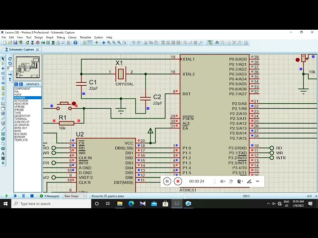 LM35 Temperature + ADC0804 with AT89C51 (8051 Microcontroller)
