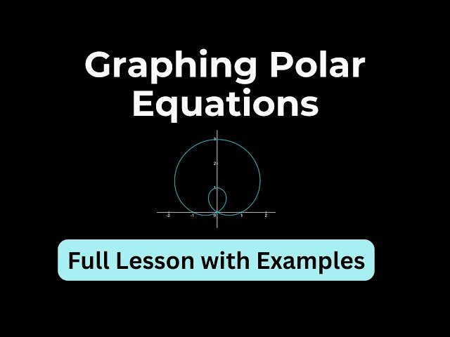 Graphing Polar Equations | Cardioids, Limacons, & Rose Curves