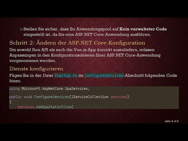 Wie man eine ASP.NET Core Web API VueJS-Website auf IIS bereitstellt