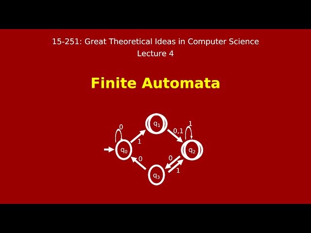 Great Ideas in Theoretical Computer Science: Finite Automata (Spring 2015)