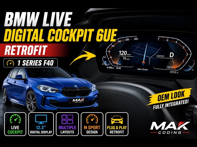 BMW LIVE Digital Cockpit 6UE Retrofit | 1 Series F40 | MAK Coding