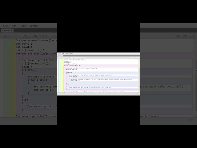 Array Based Program In Java || ICSE Class 10th #viral #shorts #shorts #java #computerscience