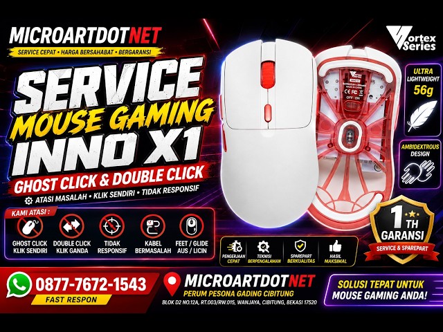 GAMING MOUSE REPAIR ENNOA GHOST CLICK & DOUBLE CLICK | MICROARTDOTNET CIBITUNG