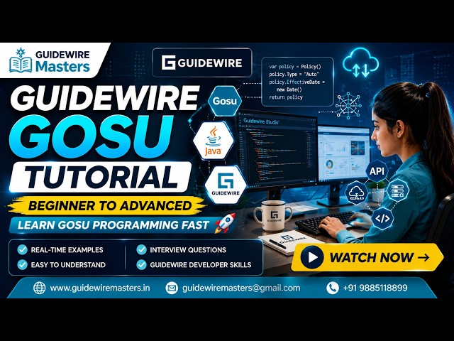 Guidewire Gosu Tutorial 2026 | Master Gosu Programming | Guidewire Course In Hyderabad