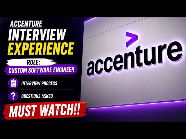 🚀 Accenture Interview Experience 2026 | Custom Software Engineer | MUST WATCH! 🔥