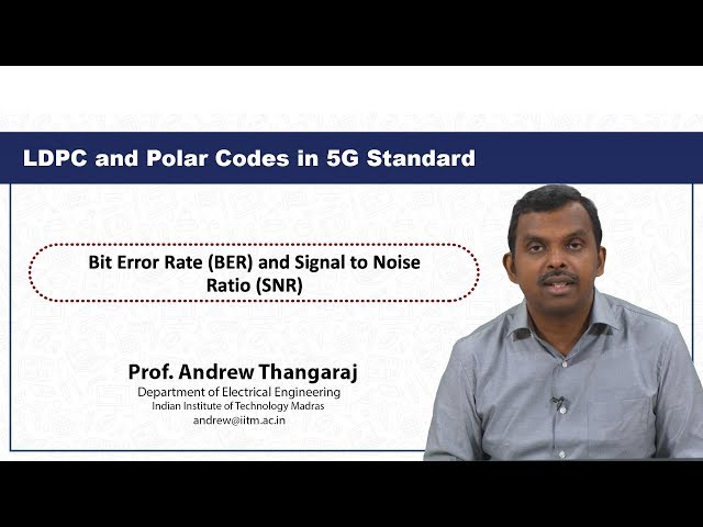 Bit Error Rate (BER) and Signal to Noise Ratio (SNR)