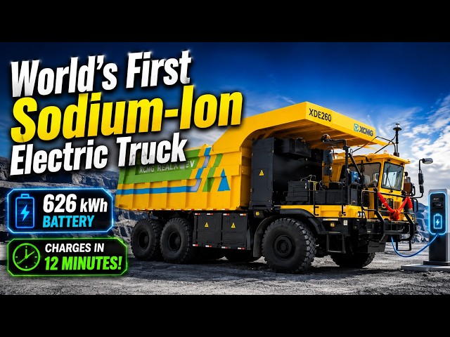 World's First Sodium-Ion Mining Truck - 626 kWh Battery Charges in 12 Minutes!