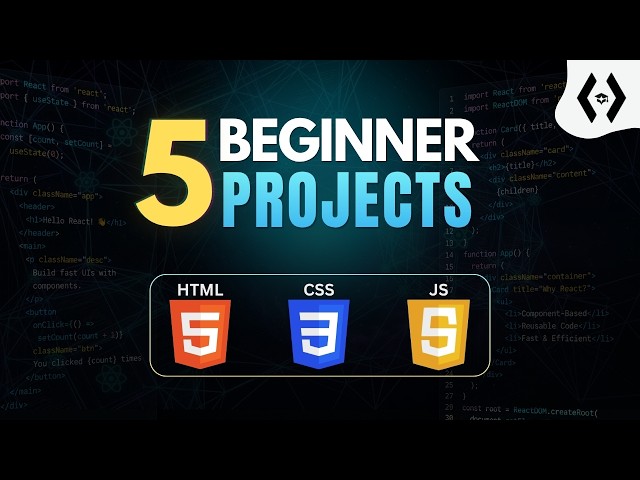 5 Projects for Beginners | Using HTML, JS and CSS
