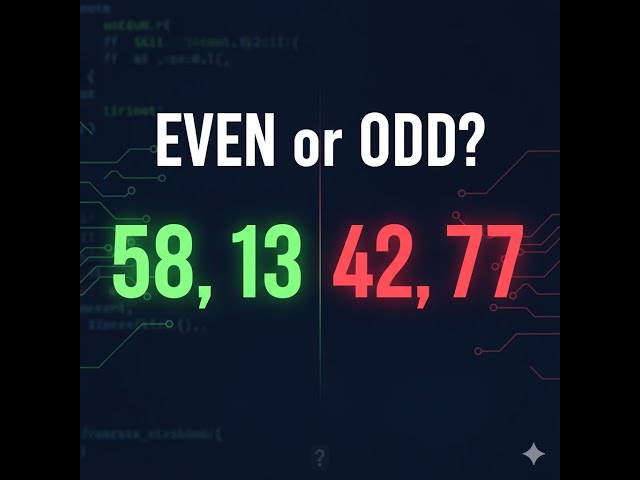 Even or Odd Program in C | Simple Logic + Output Demo