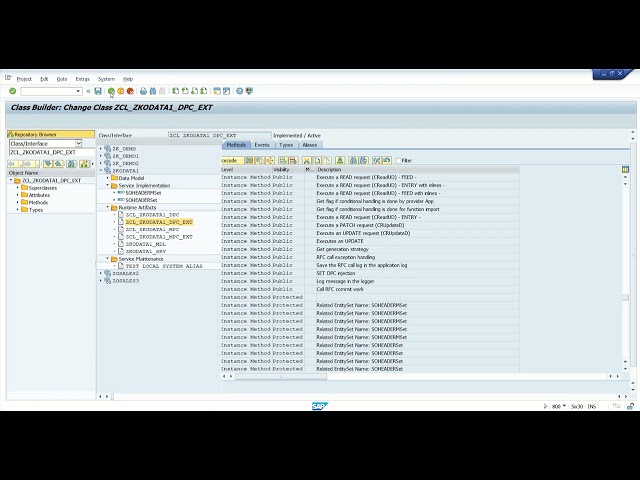 10 Implement create method in SAP OData Service