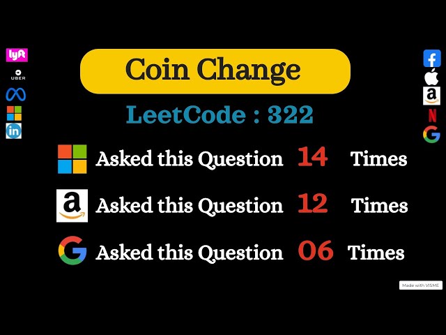 Coin Change | LeetCode 322 (Medium)