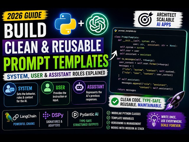 Mastering Prompt Templates in Python: System, User & Assistant Roles