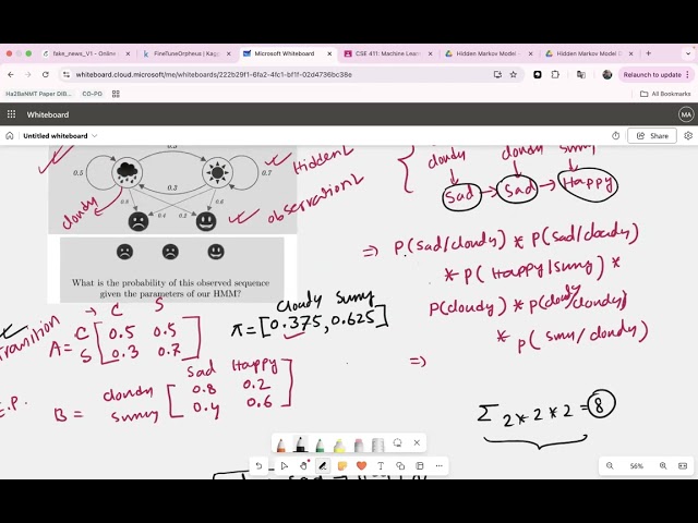 Hidden Markov Model Forward Algorithm & Reinforcement Learning Introduction | ML Course Lecture 13