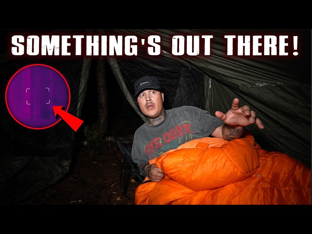 (I DON'T KNOW WHAT I CAUGHT!) Something UNKNOWN Appeared on THERMAL While CAMPING in HAUNTED WOODS