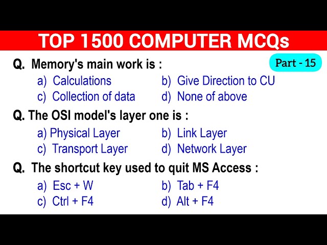 🔥1500 Computer Fundamentals MCQs | Crack Any Exam Easily! 