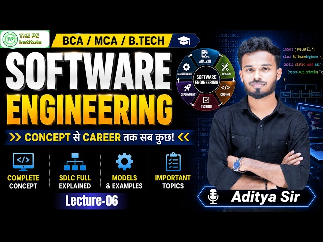SOFTWARE ENGINEERING || LECTURE-06 FOR BCA || BY: ADITYA SIR #computerawareness #computer