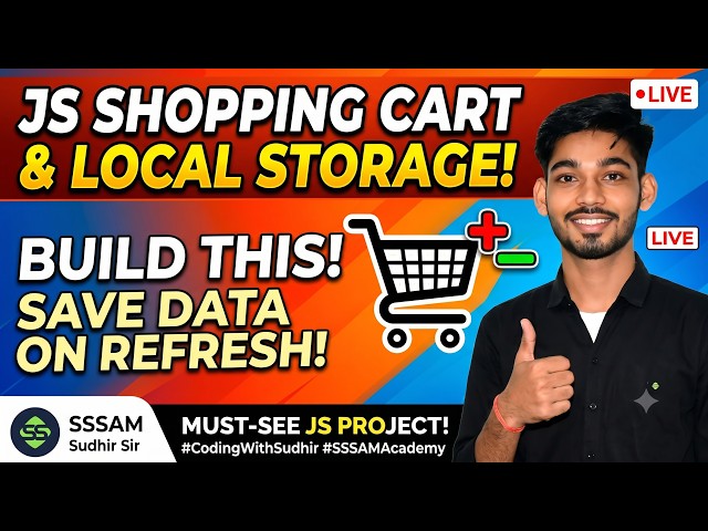 Build This! 😲 JS Shopping Cart with Local Storage (Never Lose Data on Refresh!)