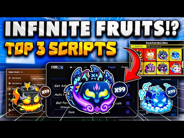 TOP 3 BEST Blox Fruits Scripts • NO KEY • Auto Farm, Devil Fruit Sniper, Fast Attack, Sea Events!