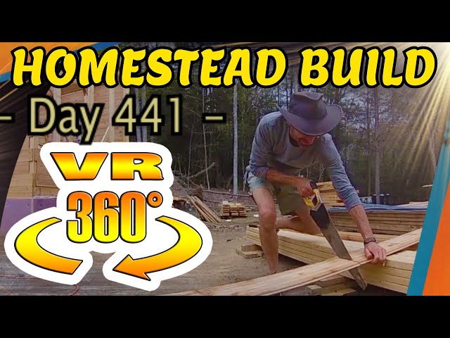 Homestead Building - Blackout! No Power Tools and Marooned at the Build Site